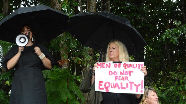 Mandy Nolan has been a longtime supporter of women’s right, seen here at the March 4 Justice event in Mullumbimby on March 15, 2021. Picture: Liana Boss