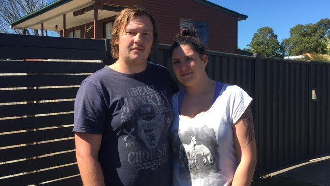 Residents of Jasmine St at Alexandra Hills Daniel and Sheneyse Burgess. Picture: Marcel Baum