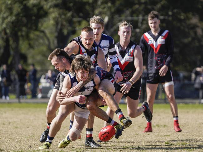 Pearcedale and Devon Meadows battle it out.