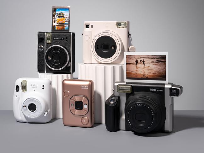 instax camera range. Image: Supplied.