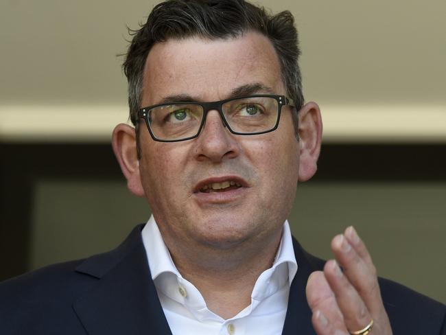 MELBOURNE, AUSTRALIA - NewsWire Photos OCTOBER 27, 2021: Victorian Premier Daniel Andrews speaks to the media at Parliament House in Melbourne. Picture: NCA NewsWire / Andrew Henshaw