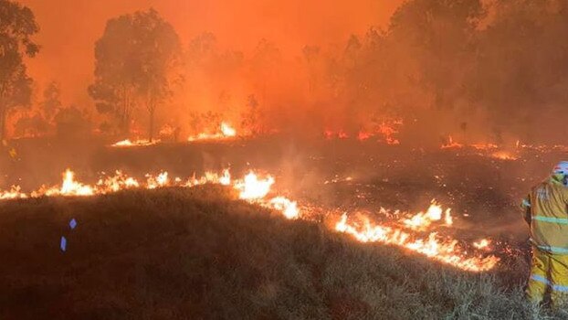 Fire rages through the Yeppoon area on the weekend. Picture: Kunwarara Rural Fire.