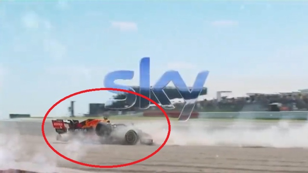 Max Verstappen's crash featured in the Sky Sports advertisement.