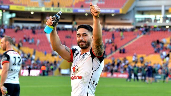 Shaun Johnson’s management has been gauging interest from the Canberra Raiders on the star halfback. (Photo by Bradley Kanaris/Getty Images)