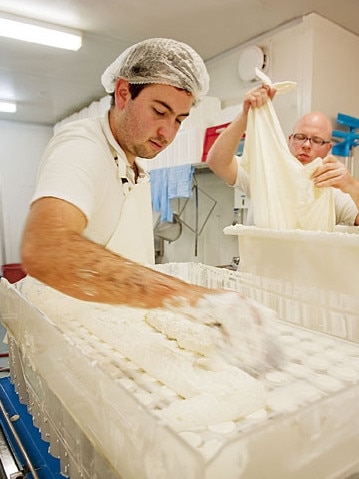 Cheese making is still done the old fashioned way at Udder Delights.