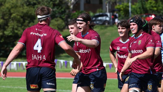 Action from the Colts 1 Club rugby union team University of Queensland. Picture: Tertius Pickard