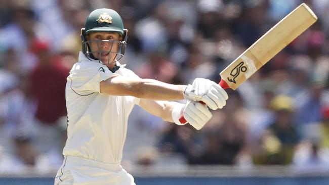 Australian batsman Marnus Labuschagne put on another half century in tough conditions at the MCG.