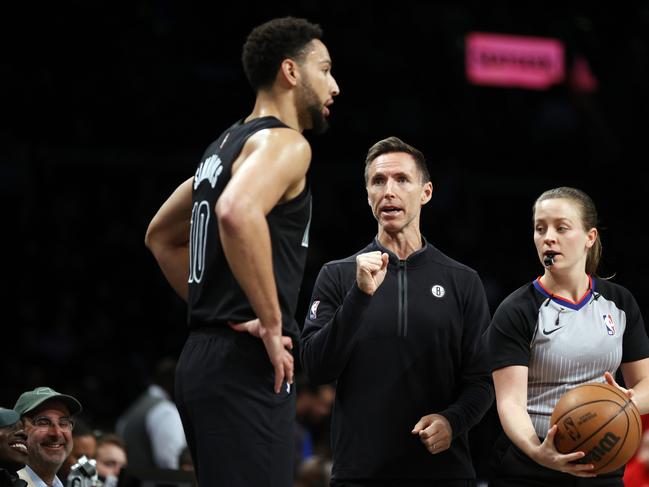 Ben Simmons (L) and Steve Nash (C). Picture: Sarah Stier/Getty Images