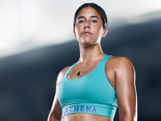 Arsenal and Matildas midfielder Kyra Cooney-Cross is a women's athlete ambassador for Athena. Photo: Supplied