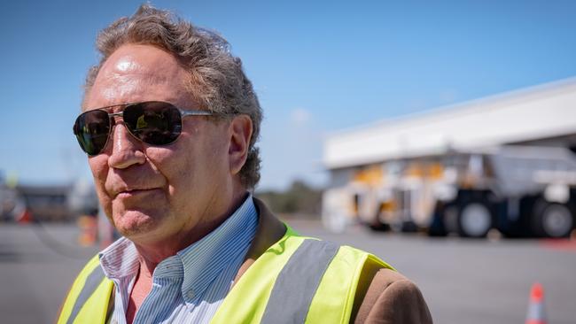 Andrew Forrest at the FMG Hazelmere facility near Perth in Western Australia. Picture: Tony McDonough