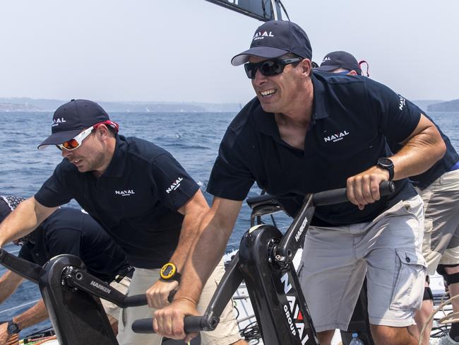 Sailors aboard the Sydney to Hobart entry Naval Group. Pic: Andrea Francolini.