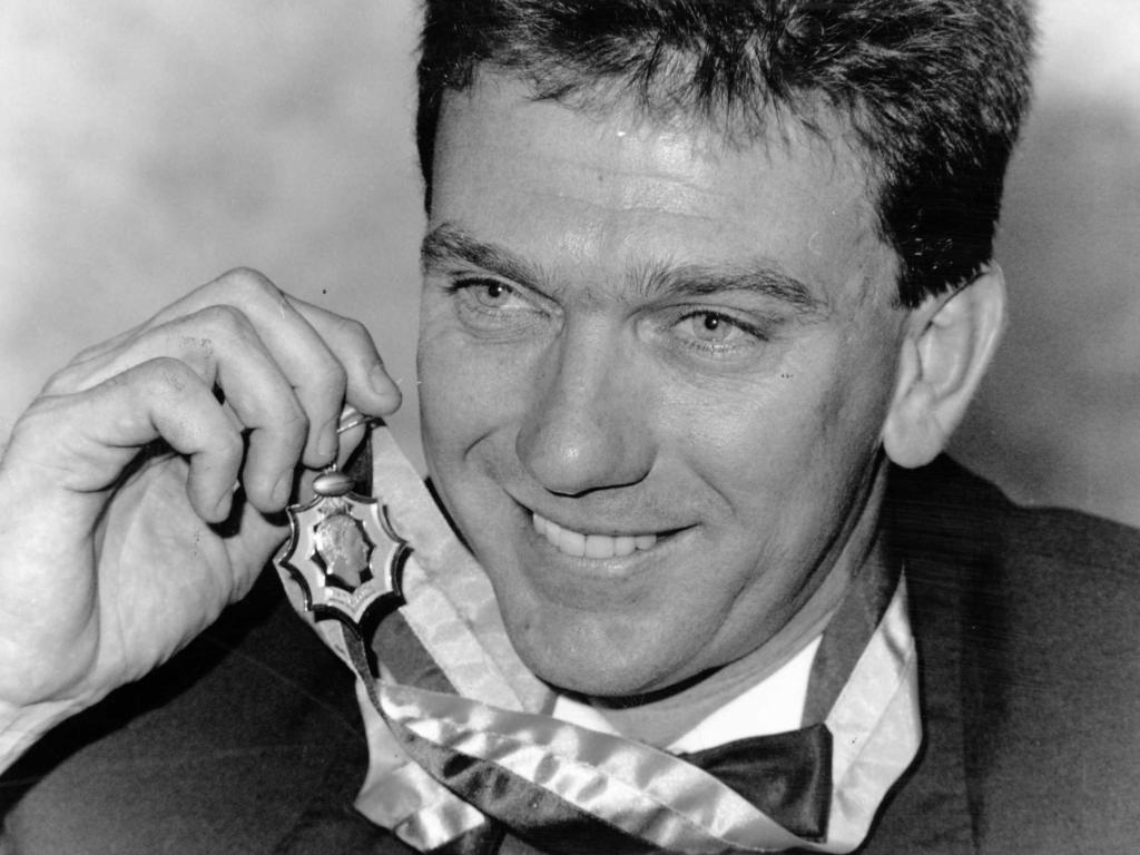 South Adelaide footballer and Magarey Medal winner Mark Naley at medal count dinner 16 Sep 1991. (Pic by staff photographer Neon Martin)