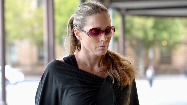 Samantha Farrer outside the District Court during her trial.