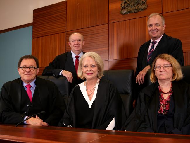 Ms McMurdo (centre) when she led the Court of Appeal.