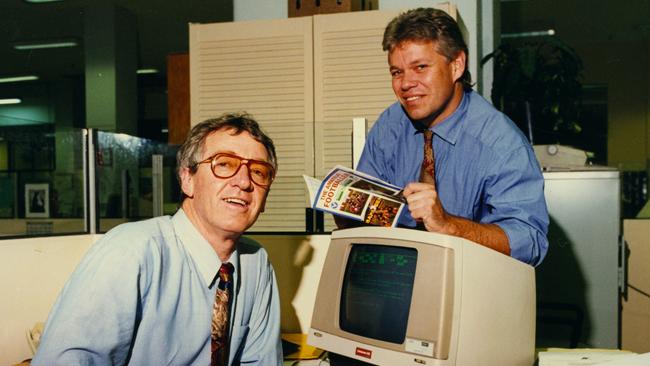 Mike Sheahan and Jon Anderson at the Herald Sun.