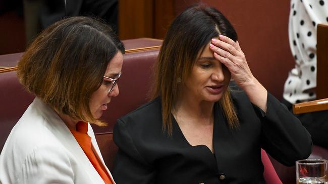 Political life proves a headache as the medivac pressure builds for Senator Jacqui Lambie. Picture: AAP