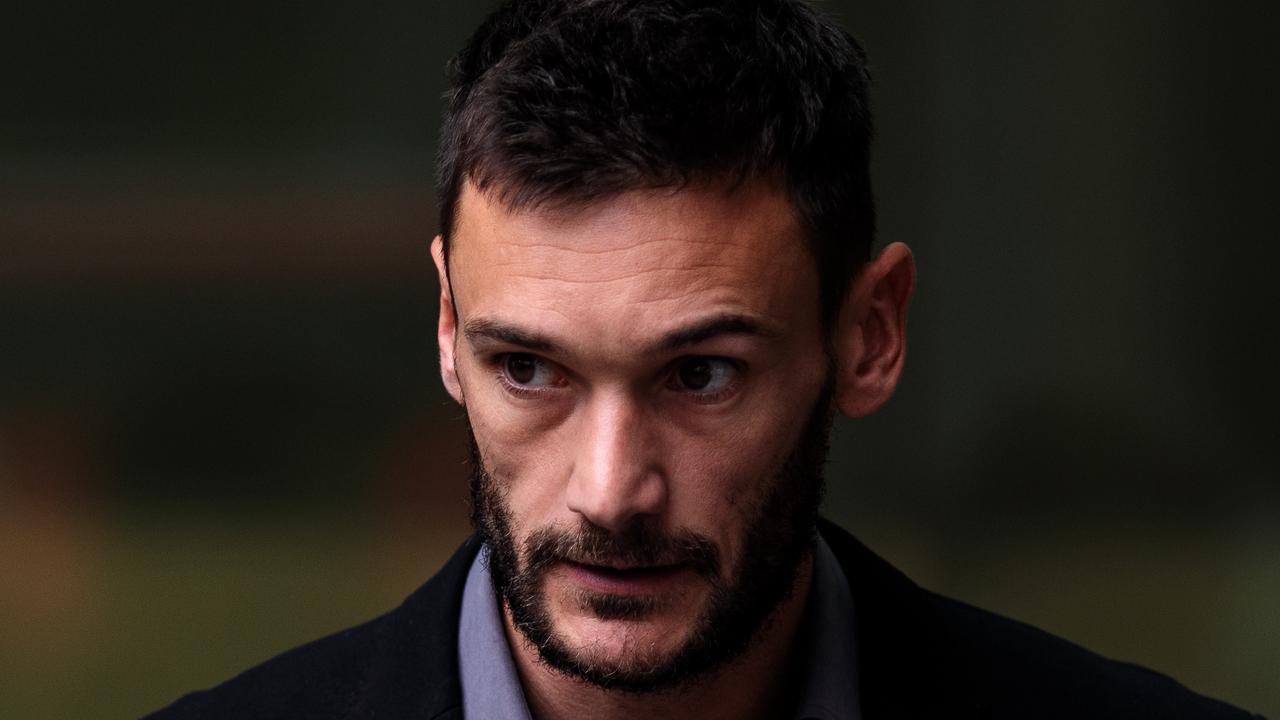 Hugo Lloris leaves court after pleading guilty to drink driving.