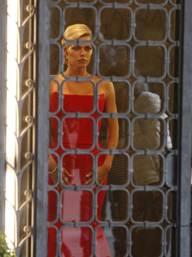 All focused just before her glamorous exit. Picture: Rohan Kelly
