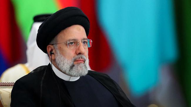 Iranian President Ebrahim Raisi blames ‘outside forces’ for the hijab protests sweeping Iran. Picture: AFP