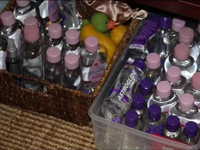 Lube and baby oil was plentiful. Picture: US Department of Justice