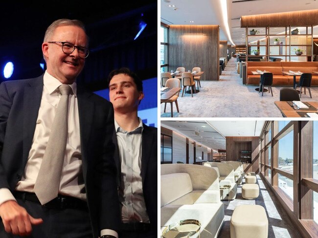 Albo sends 23yo son to Qantas chairman's lounge