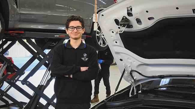 Ethan Magro is one of BMW’s first dual trade apprentices and believes it will increase his job opportunities in future.