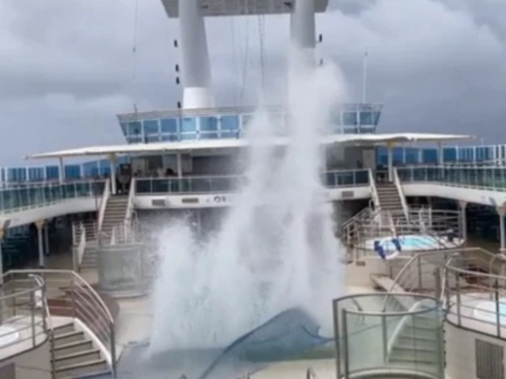 Wild weather has forced passengers to remain on board the Coral