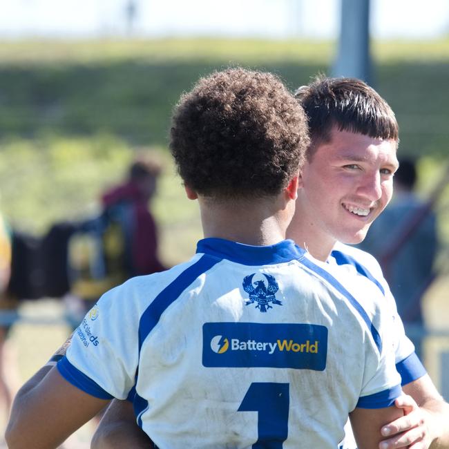 Ignatius Park College and Kirwan State High School teams take on St Brendanâ€™s College Yeppoon teams in Queensland state rugby league semi finals at Mackay on Wednesday, August 24, 2022.