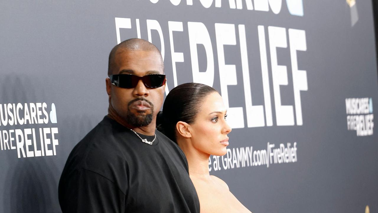 Kanye West and Bianca Censori have reportedly ended their relationship. Picture: AFP.