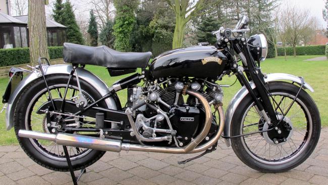 A 1951 Vincent Black Shadow.