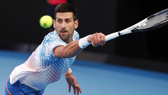 Novak Djokovic, in action at the Australian Open in January, is among the players tipped to play in Riyadh. Picture: Michael Klein