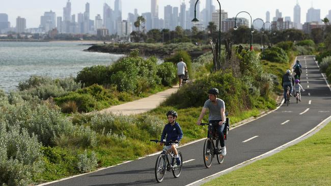 Families are fuelling the cycling boom. Picture: Getty