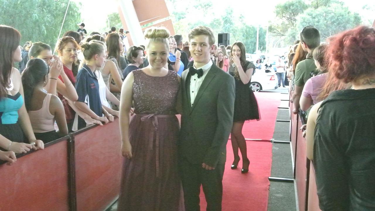 Peta Mcallen and Joshua Fidler at the 2012 Our Lady of the Sacred Heart Catholic College formal at the Alice Springs Convention Centre. Picture: NT NEWS