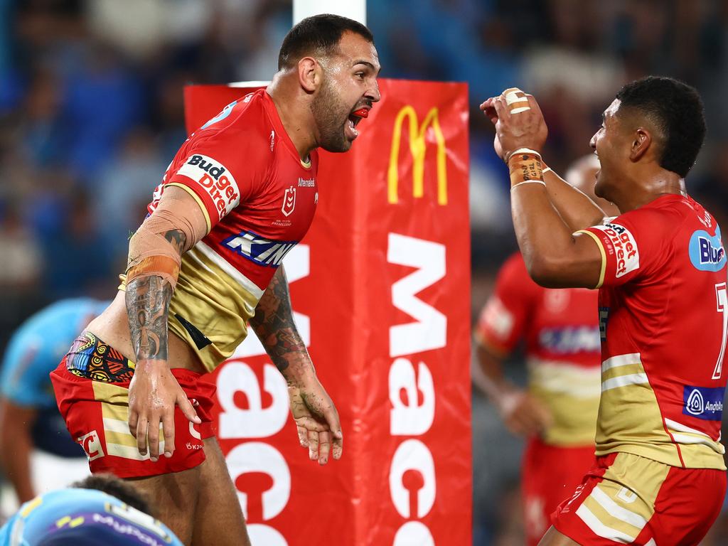 The Dolphins sit in first on the NRL ladder after the victory. Picture: Chris Hyde/Getty Images)