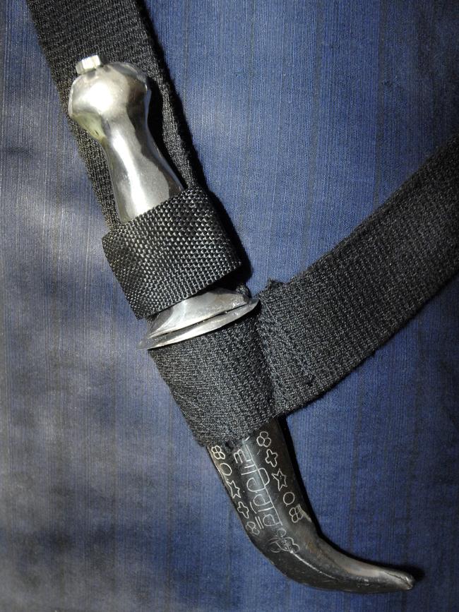 A Kirpan similar to what Tirath Singh was wearing during one of the trespassing incidents.