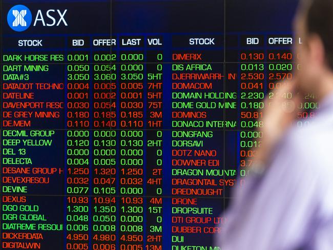 SYDNEY, AUSTRALIA - MARCH 13: A man looks at the electronic display of stocks at the Australian Stock Exchange on March 13, 2020 in Sydney, Australia. The ASX200 plunged more than 7 percent in the first 15 minutes of trade on Friday, amid fears over the spread of COVID-19. The Australian sharemarket fall follows the worst day of trading on Thursday, which saw the worst losses since the Global Financial Crisis. (Photo by Jenny Evans/Getty Images)