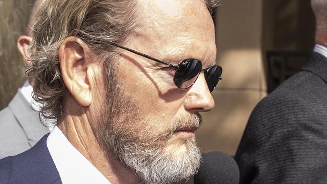 Craig McLachlan leaves the Melbourne Magistrates Court. Picture: AAP