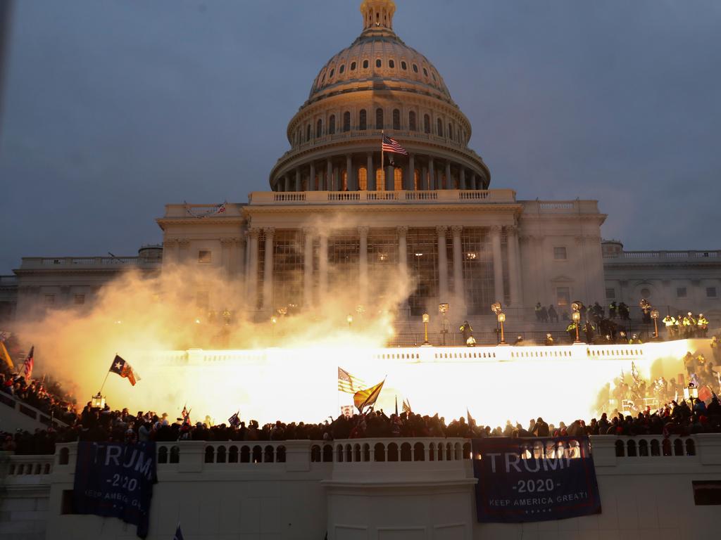 Michael McCormack has compared the Capitol Hill attack with last year’s BLM protests. Picture: Reuters/Leah Millis