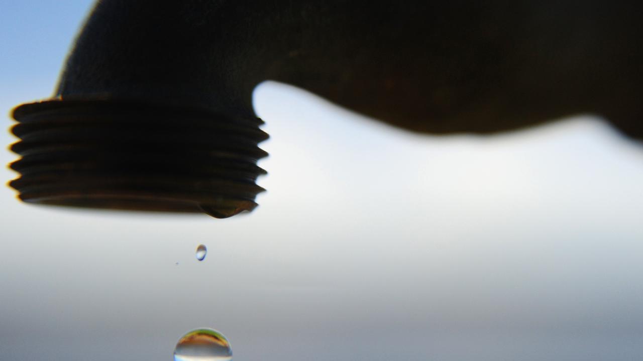 Water dripping from tap