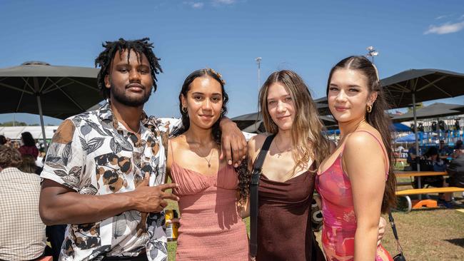 Deneke Donato, Atelini Davinia Nicholls, Carissa Gardiner and Piper Whiting at the 2023 Darwin Cup. Picture: Pema Tamang Pakhrin