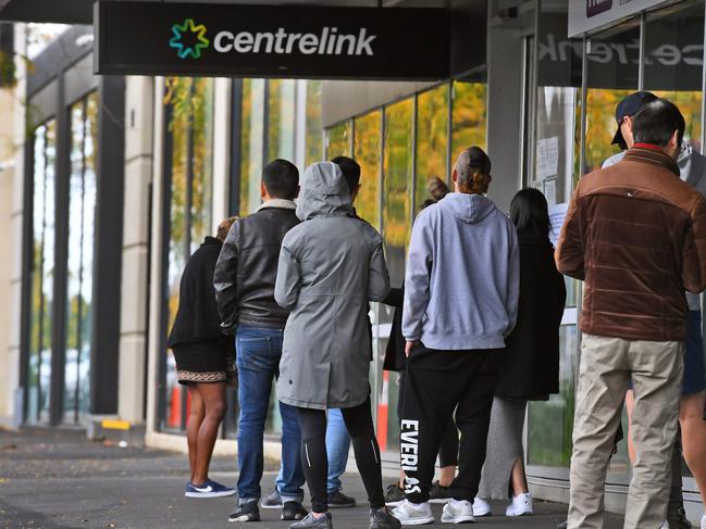 The JobKeeper program was praised for saving many businesses during the initial coronavirus lockdown and keeping millions of Australians from the unemployment queues. Picture: William West / AFP