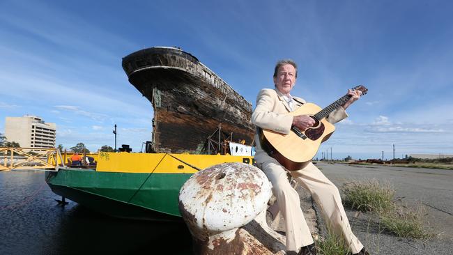 Musician Steve Foster has penned a song in honour of the City of Adelaide Clipper. Picture: Tait Schmaal.