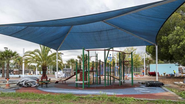 The undercover playground is almost ready to use in February. Picture: Monique Harmer