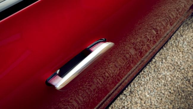 Door handles pop out when the key is detected near the Mercedes-AMG EQS 53 4Matic+.