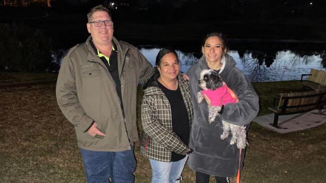 Nigel and Almira Harding with daughter Taia travelled to Stanthorpe with the hope of seeing snow.