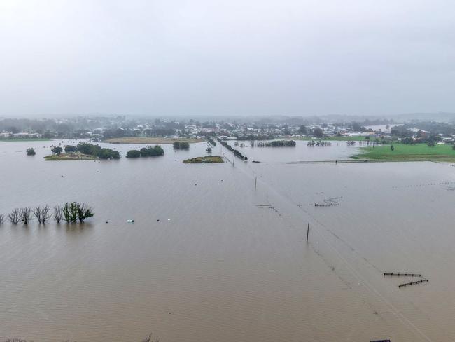 Aerial view of Port Lane (Oxley Highway) looking towards Wauchope Picture Facebook/Ben Jose
