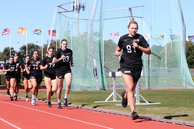 Bella Smith at the AFLW draft combine for Queensland players, held at Runaway Bay Indoor Sports Centre. Picture: Richard Gosling.