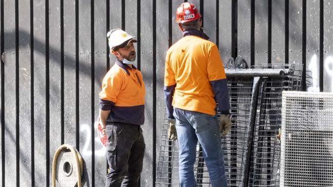 The construction industry – which has endured a spate of company collapses – is among those being closely watched by NAB. Picture: Wayne Taylor