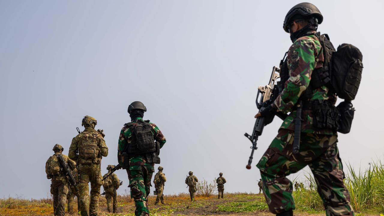 The Australian Defence Force (ADF) and Indonesian National Armed Forces (TNI) building upon shared tactics, techniques, and procedures to enhance interoperability and readiness to respond to shared security challenges in the region. Picture: CPL Janet Pan