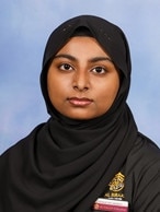 Al Siraat College Assistant College captain (girls): Mariam Siddiqui.